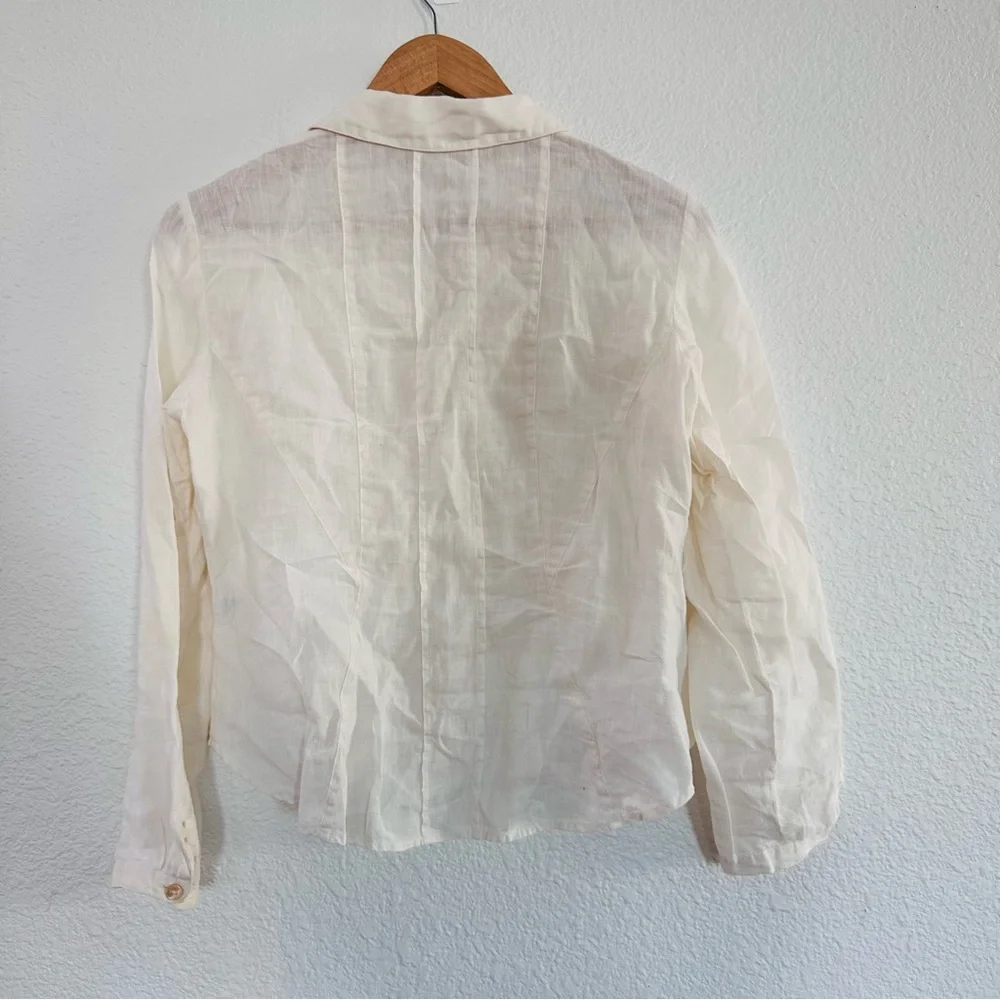Joie 100% linen Button Up Blouse Top Size XS - Picture 3 of 5